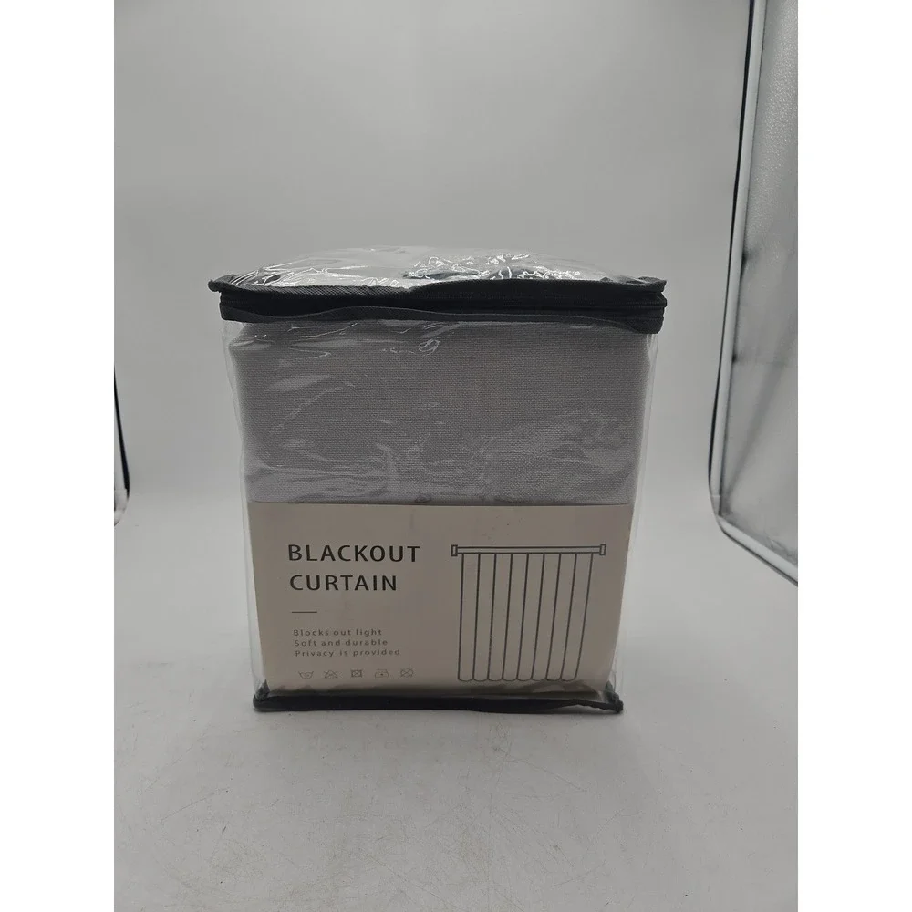 INOVADAY 100% Blackout Curtain 50w X96l  Pinch Pleated Linen Blackout  White